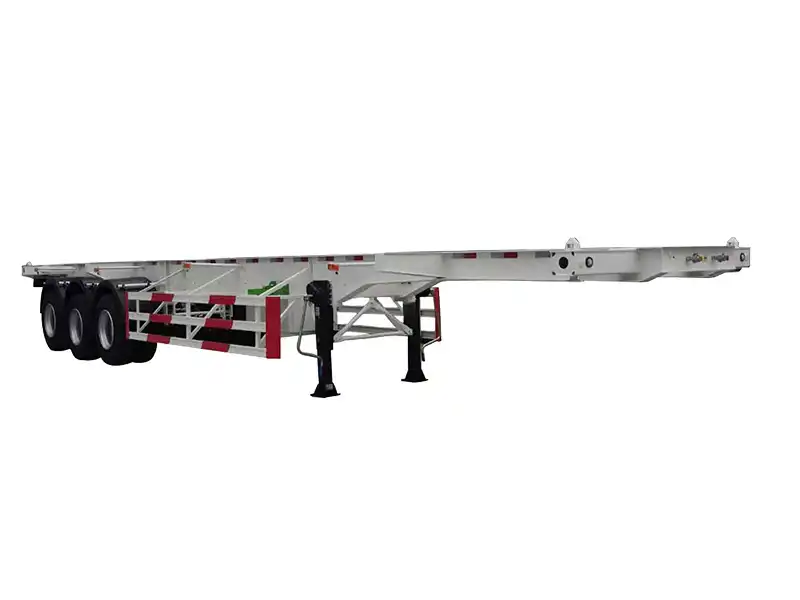 3 axle skeleton semi trailer