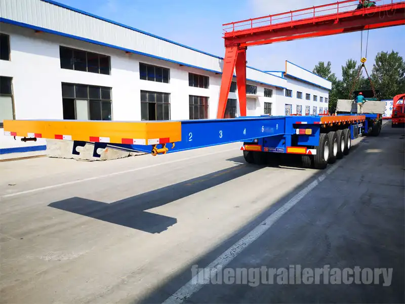 4 Axle Flatbed Extendable Trailer03