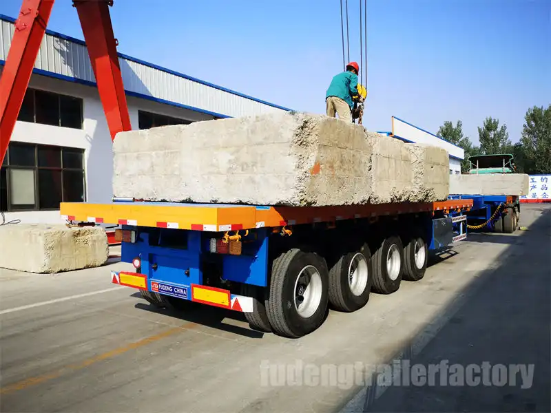 4 Axle Flatbed Extendable Trailer06